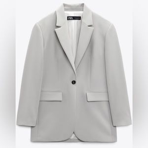 Zara Buttoned Oversized Blazer